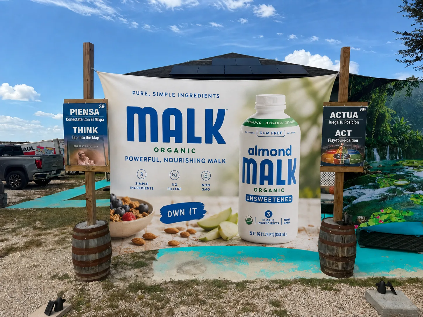 Sample MALK outdoor advertising placement presented within the Court of Life advertising concept