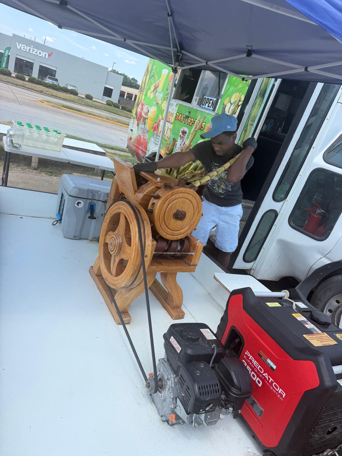 Sugar cane press and local business operator