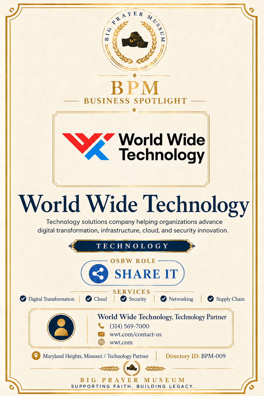 WWT business card