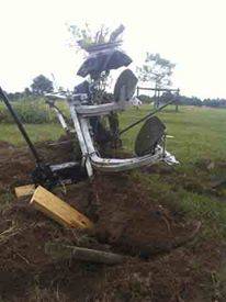 The historic plow unearthed from the family land