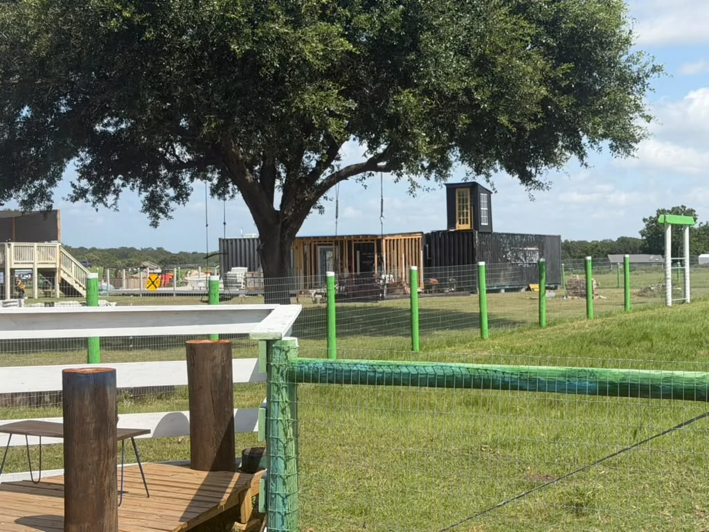 Across the grounds