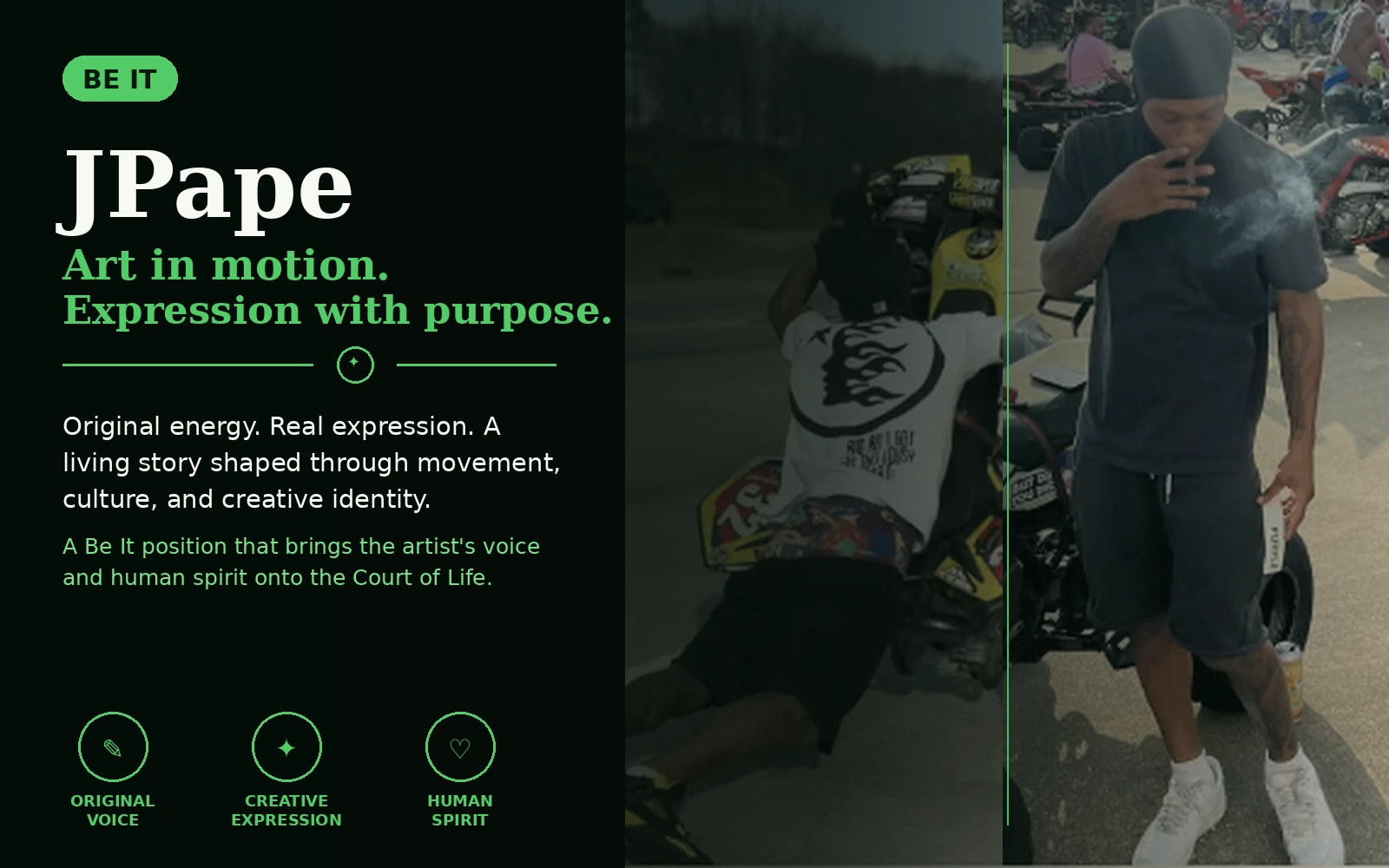 JPape Be It artist and creative participation activation