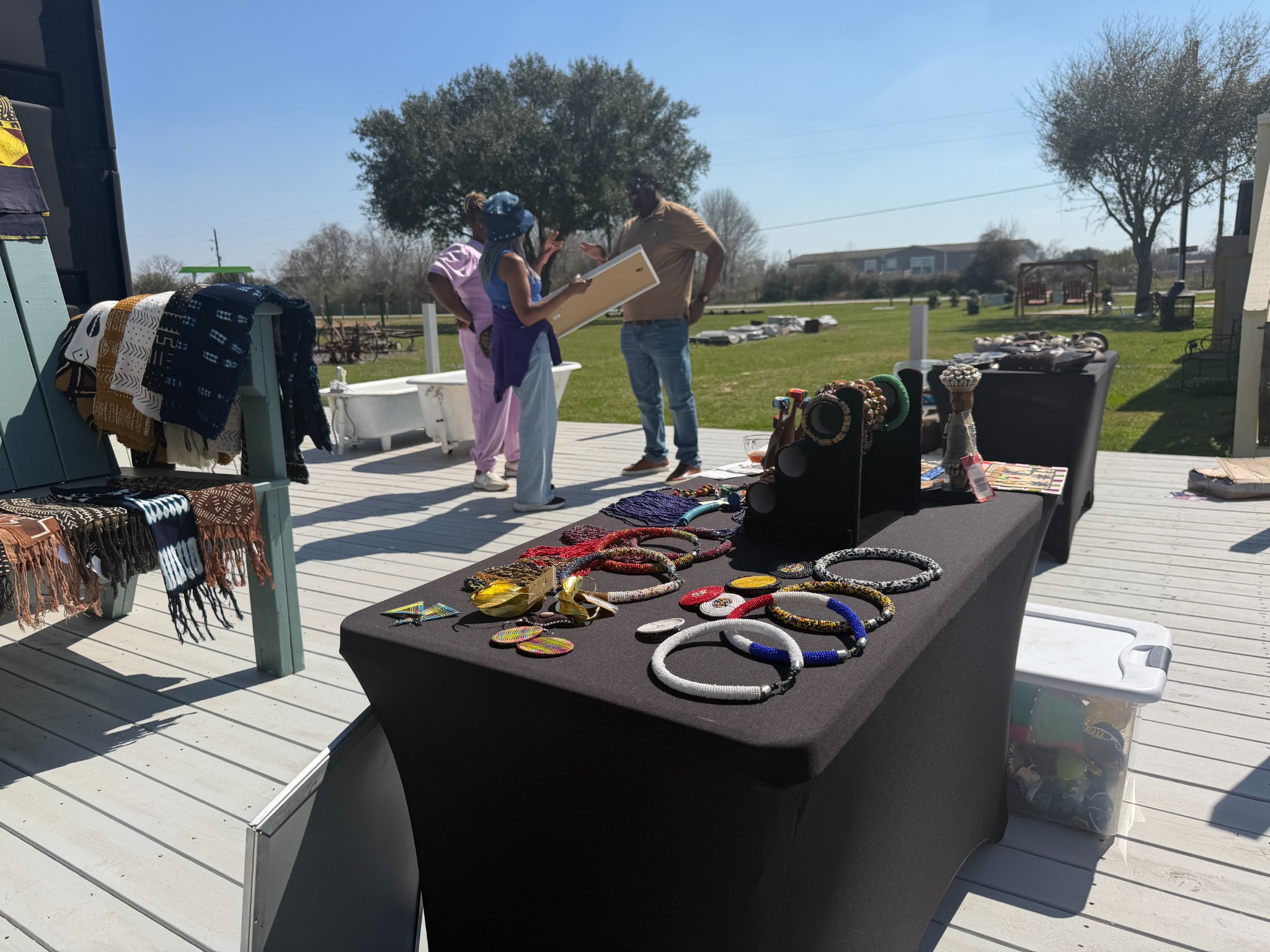 Vendor and event activity outdoors at the Big Prayer Museum Campus