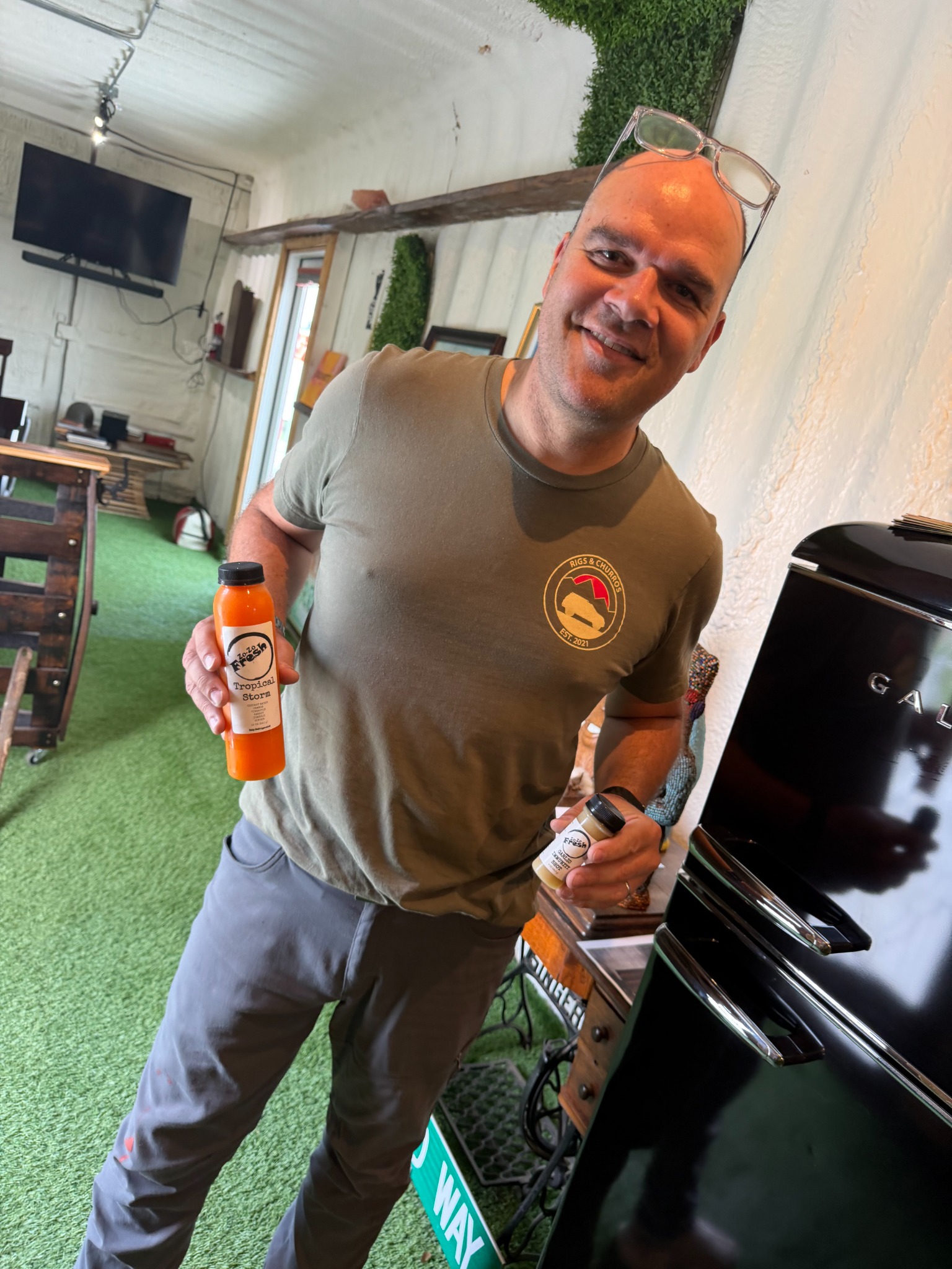 Visitor holding products inside the Big Prayer Museum campus